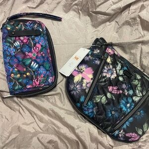 🌸 Lug Floral Crossbody Bag + Matching Wristlet Wallet – Set of 2 – New With Tag
